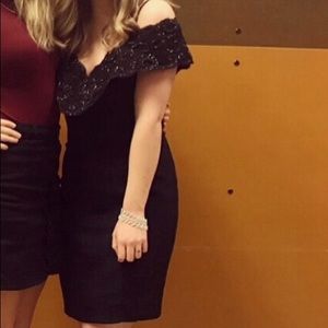 Dark navy blue vintage dress